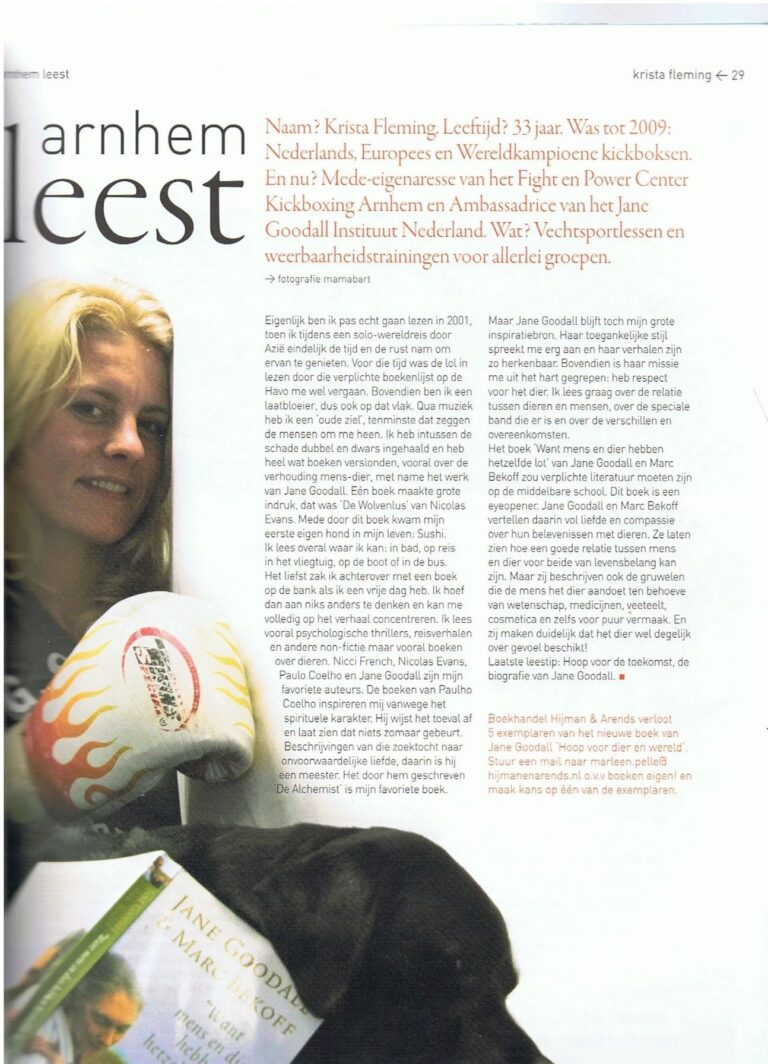 Krantenartikel Krista Fleming